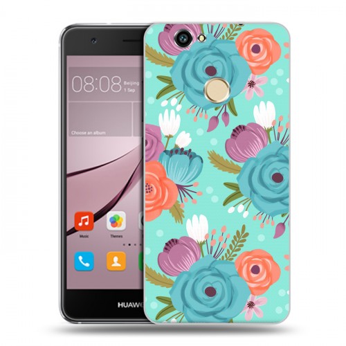 Дизайнерский силиконовый с усиленными углами чехол для Huawei Nova Причудливые цветы