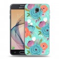 Дизайнерский пластиковый чехол для Samsung Galaxy J5 Prime Причудливые цветы