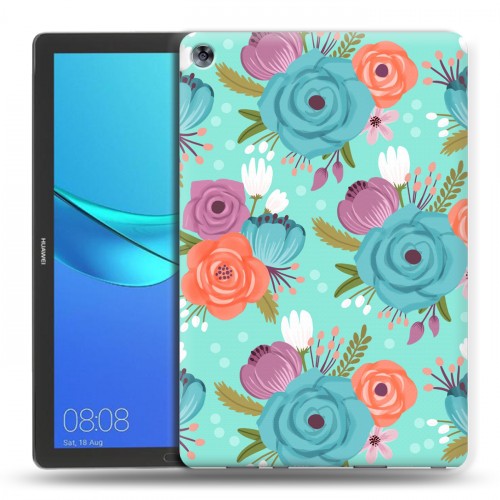 Дизайнерский силиконовый чехол для Huawei MediaPad M5 10.8 Причудливые цветы