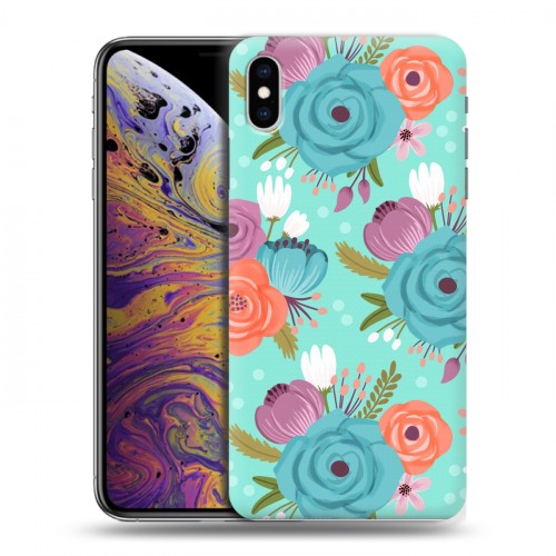 Дизайнерский силиконовый чехол для Iphone Xs Max Причудливые цветы