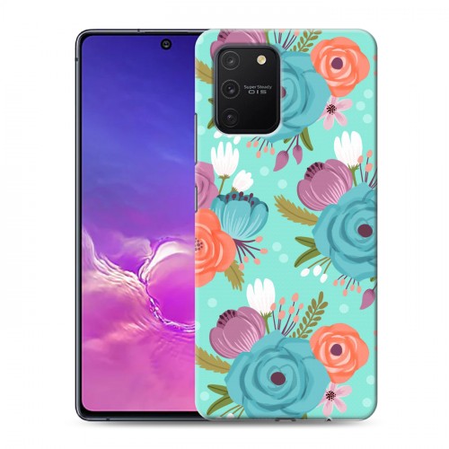 Дизайнерский силиконовый с усиленными углами чехол для Samsung Galaxy S10 Lite Причудливые цветы