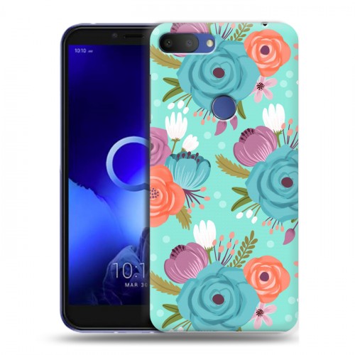 Дизайнерский пластиковый чехол для Alcatel 1S (2019) Причудливые цветы