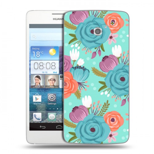 Дизайнерский пластиковый чехол для Huawei Ascend D2 Причудливые цветы