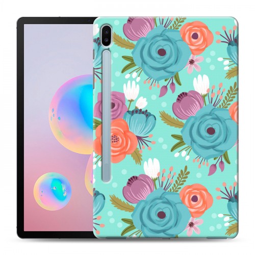 Дизайнерский силиконовый чехол для Samsung Galaxy Tab S6 Причудливые цветы