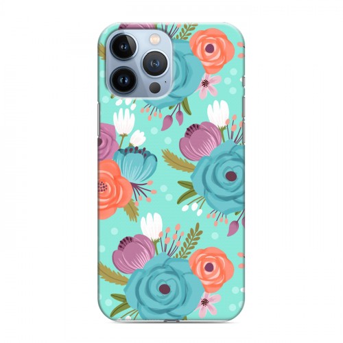 Дизайнерский силиконовый чехол для Iphone 13 Pro Max Причудливые цветы