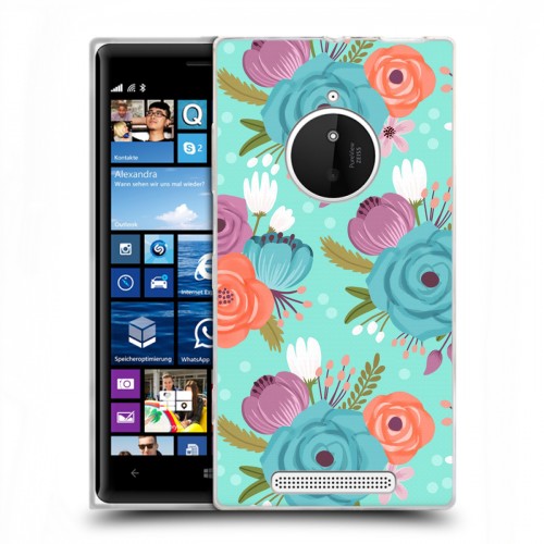 Дизайнерский пластиковый чехол для Nokia Lumia 830 Причудливые цветы
