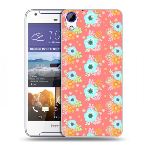 Дизайнерский пластиковый чехол для HTC Desire 830 Причудливые цветы