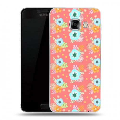 Дизайнерский пластиковый чехол для Samsung Galaxy C5 Причудливые цветы
