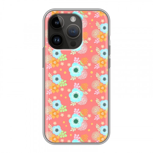 Дизайнерский силиконовый чехол для Iphone 14 Pro Причудливые цветы