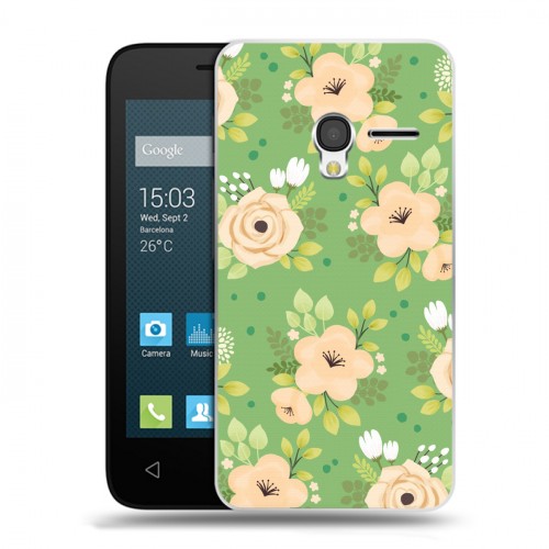 Дизайнерский пластиковый чехол для Alcatel One Touch Pixi 3 (4.5) Причудливые цветы