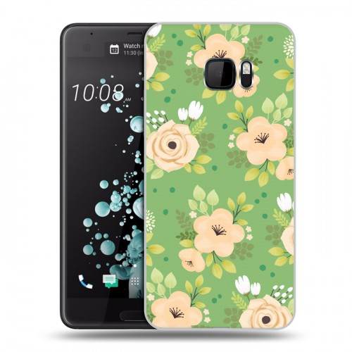 Дизайнерский пластиковый чехол для HTC U Ultra Причудливые цветы