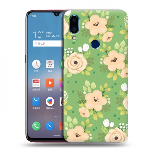 Дизайнерский пластиковый чехол для Meizu Note 9 Причудливые цветы