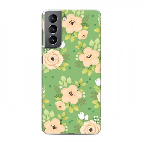 Дизайнерский пластиковый чехол для Samsung Galaxy S21 Причудливые цветы