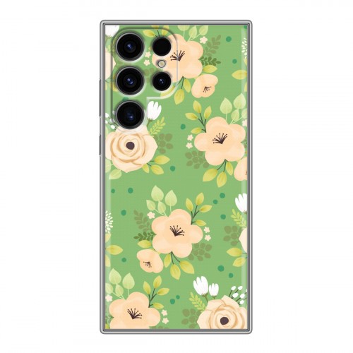 Дизайнерский пластиковый чехол для Samsung Galaxy S24 Ultra Причудливые цветы