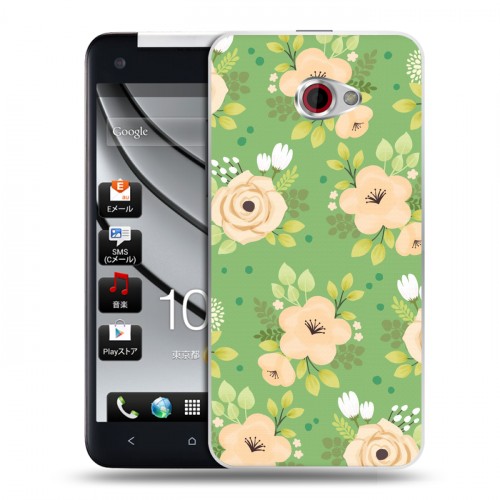 Дизайнерский пластиковый чехол для HTC Butterfly S Причудливые цветы
