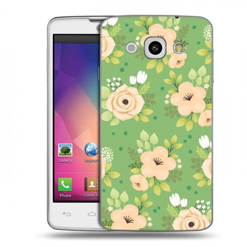 Дизайнерский пластиковый чехол для LG L60 Причудливые цветы