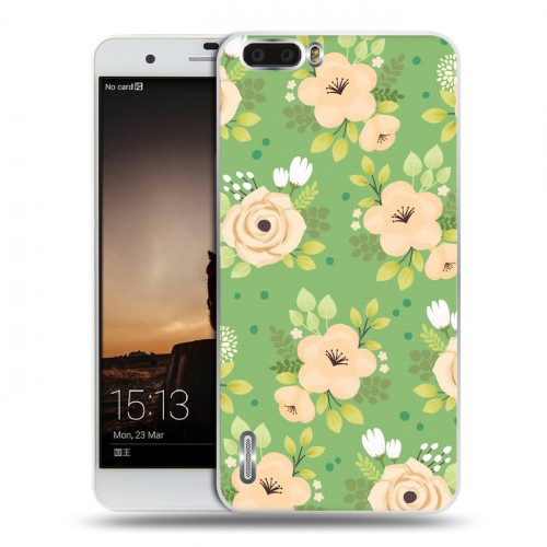 Дизайнерский силиконовый чехол для Huawei Honor 6 Plus Причудливые цветы