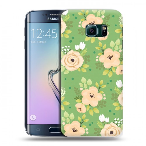 Дизайнерский пластиковый чехол для Samsung Galaxy S6 Edge Причудливые цветы