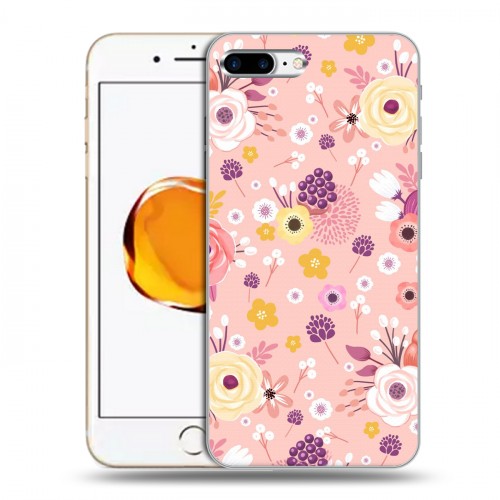 Дизайнерский силиконовый чехол для Iphone 7 Plus / 8 Plus Причудливые цветы