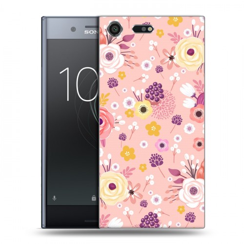 Дизайнерский силиконовый чехол для Sony Xperia XZ Premium Причудливые цветы