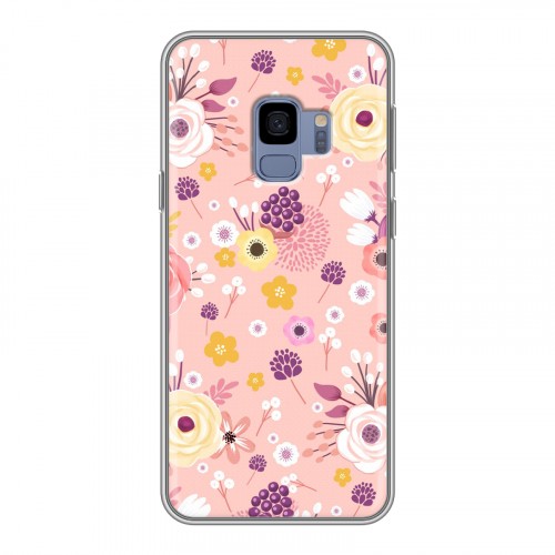 Дизайнерский пластиковый чехол для Samsung Galaxy S9 Причудливые цветы