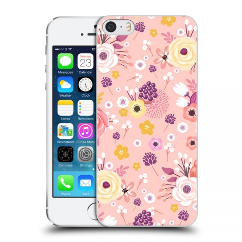 Дизайнерский пластиковый чехол для Iphone 5s Причудливые цветы