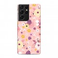 Дизайнерский пластиковый чехол для Samsung Galaxy S21 Ultra Причудливые цветы