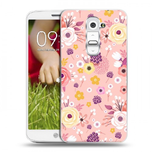 Дизайнерский пластиковый чехол для LG Optimus G2 mini Причудливые цветы