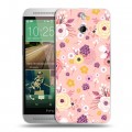 Дизайнерский пластиковый чехол для HTC One E8 Причудливые цветы