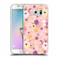 Дизайнерский пластиковый чехол для Samsung Galaxy S6 Edge Причудливые цветы