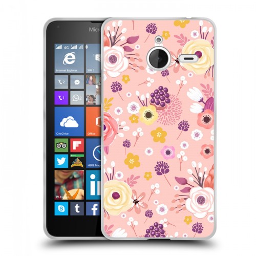 Дизайнерский пластиковый чехол для Microsoft Lumia 640 XL Причудливые цветы