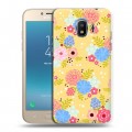 Дизайнерский пластиковый чехол для Samsung Galaxy J2 (2018) Причудливые цветы