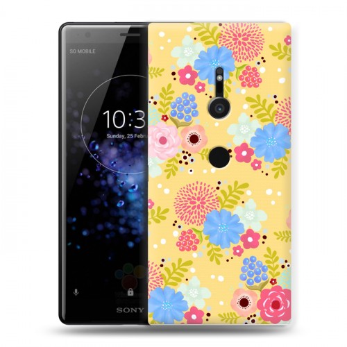 Дизайнерский пластиковый чехол для Sony Xperia XZ2 Причудливые цветы