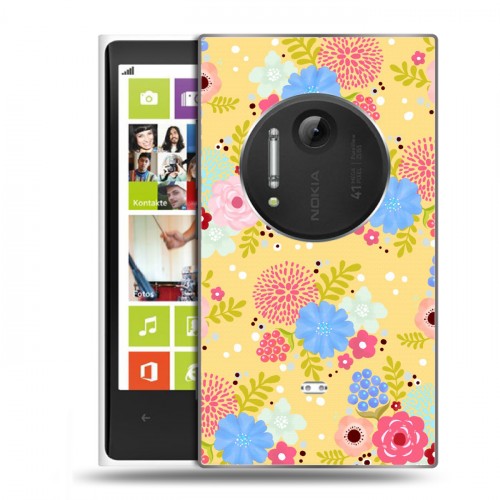 Дизайнерский пластиковый чехол для Nokia Lumia 1020 Причудливые цветы
