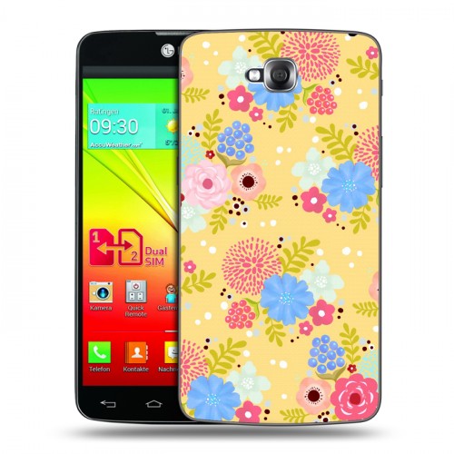 Дизайнерский силиконовый чехол для LG G Pro Lite Dual Причудливые цветы