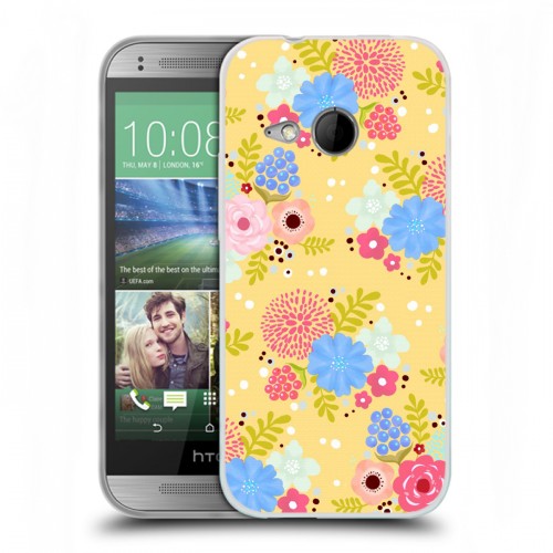 Дизайнерский пластиковый чехол для HTC One mini 2 Причудливые цветы