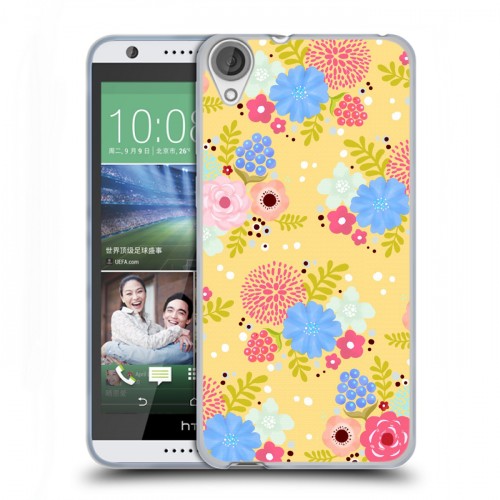 Дизайнерский силиконовый чехол для HTC Desire 820 Причудливые цветы