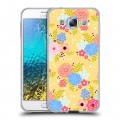 Дизайнерский пластиковый чехол для Samsung Galaxy E5 Причудливые цветы