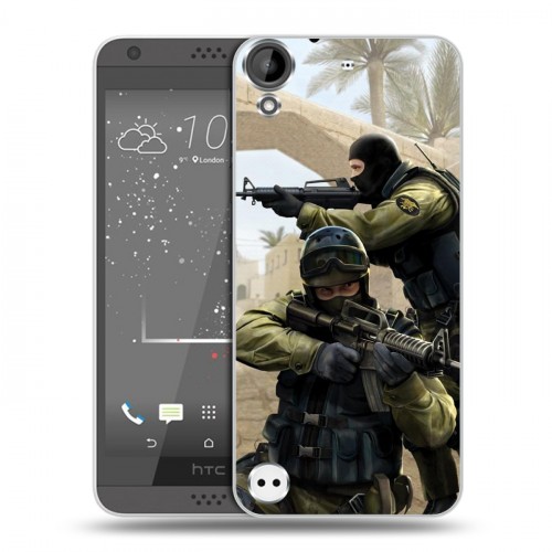 Дизайнерский пластиковый чехол для HTC Desire 530 Counter-strike