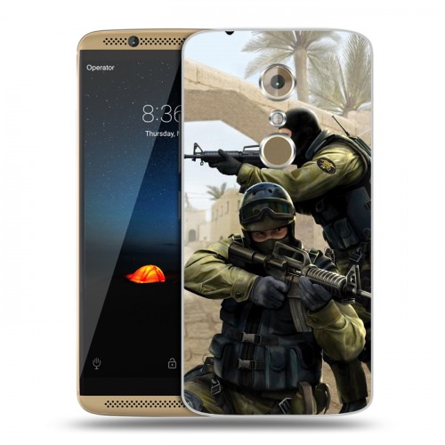 Дизайнерский пластиковый чехол для ZTE Axon 7 Counter-strike