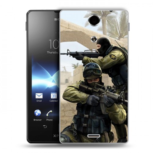 Дизайнерский пластиковый чехол для Sony Xperia TX Counter-strike