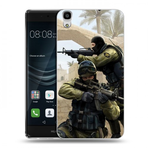 Дизайнерский пластиковый чехол для Huawei Y6II Counter-strike