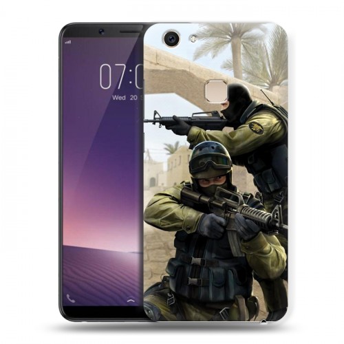 Дизайнерский пластиковый чехол для Vivo V7 Plus Counter-strike