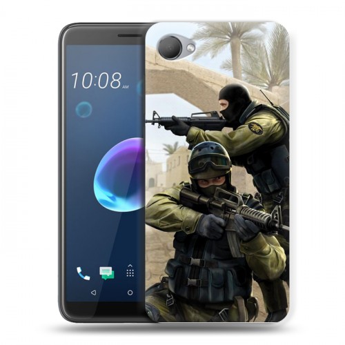 Дизайнерский пластиковый чехол для HTC Desire 12 Counter-strike