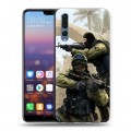 Дизайнерский силиконовый с усиленными углами чехол для Huawei P20 Pro Counter-strike