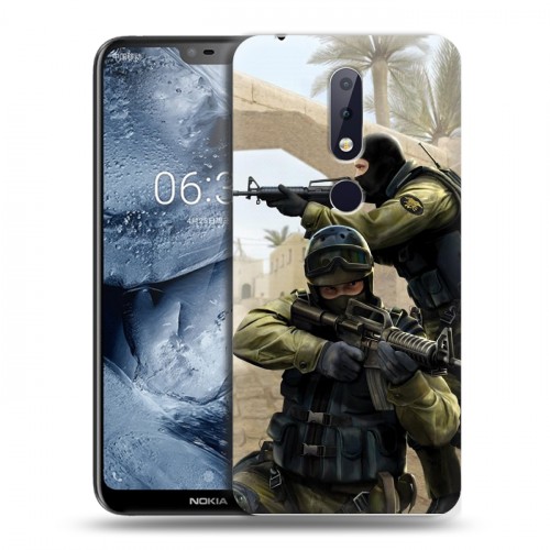 Дизайнерский пластиковый чехол для Nokia 6.1 Plus Counter-strike