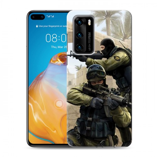 Дизайнерский пластиковый чехол для Huawei P40 Counter-strike