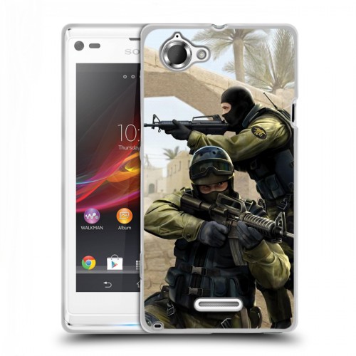 Дизайнерский пластиковый чехол для Sony Xperia L Counter-strike