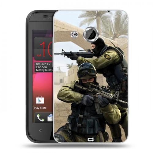 Дизайнерский пластиковый чехол для HTC Desire 200 Counter-strike