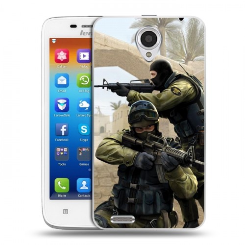 Дизайнерский пластиковый чехол для Lenovo S650 Ideaphone Counter-strike